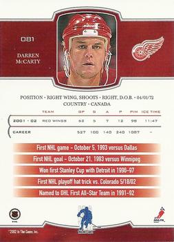 2002-03 Be a Player First Edition #081 Darren McCarty Back