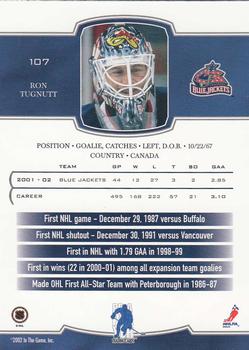 2002-03 Be a Player First Edition #107 Ron Tugnutt Back