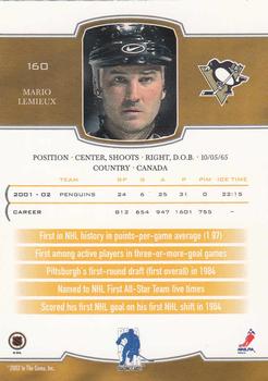 2002-03 Be a Player First Edition #160 Mario Lemieux Back
