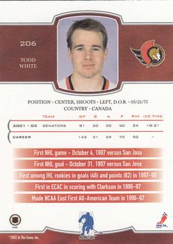 2002-03 Be a Player First Edition #206 Todd White Back