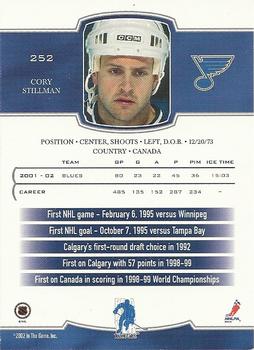 2002-03 Be a Player First Edition #252 Cory Stillman Back