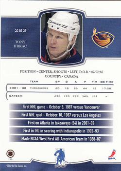 2002-03 Be a Player First Edition #283 Tony Hrkac Back