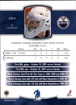 2002-03 Be a Player First Edition #284 Ty Conklin Back