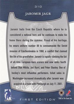 2002-03 Be a Player First Edition #310 Jaromir Jagr Back