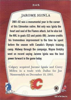 2002-03 Be a Player First Edition #345 Jarome Iginla Back