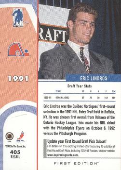 2002-03 Be a Player First Edition #405 Eric Lindros Back