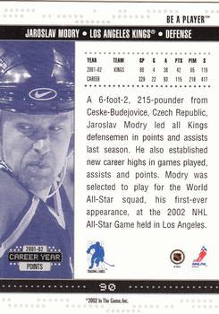 2002-03 Be a Player Memorabilia #90 Jaroslav Modry Back