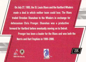 2002-03 Be a Player Memorabilia #235 Chris Pronger / Brendan Shanahan Back