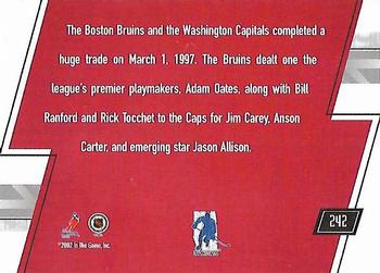2002-03 Be a Player Memorabilia #242 Adam Oates / Jason Allison Back