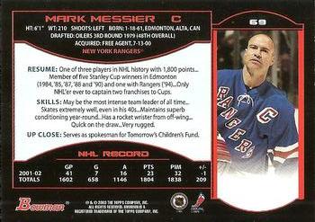 2002-03 Bowman YoungStars #69 Mark Messier Back