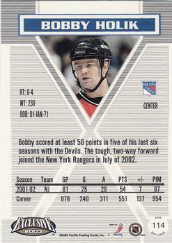 2002-03 Pacific Exclusive #114 Bobby Holik Back