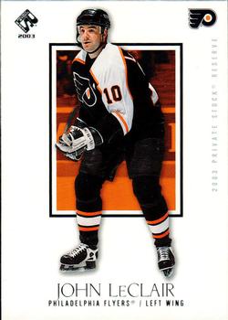 2002-03 Pacific Private Stock Reserve #74 John LeClair Front