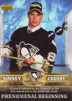 2005-06 Upper Deck Phenomenal Beginning Sidney Crosby #1 Sidney Crosby Front