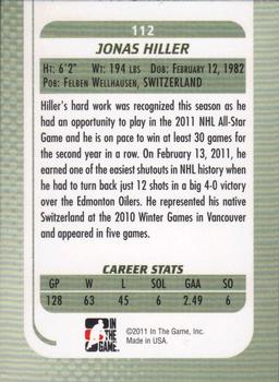 2010-11 In The Game Between The Pipes #112 Jonas Hiller Back