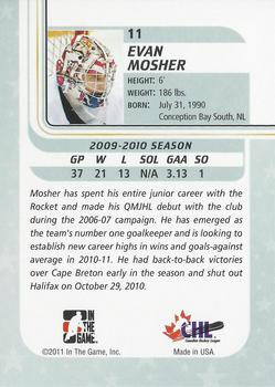 2010-11 In The Game Between The Pipes #11 Evan Mosher Back