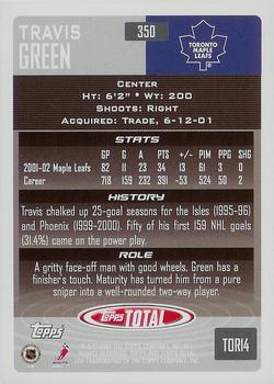 2002-03 Topps Total #350 Travis Green Back