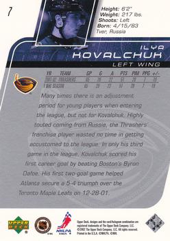 2002-03 Upper Deck #7 Ilya Kovalchuk Back
