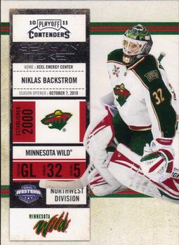 2010-11 Playoff Contenders #89 Niklas Backstrom Front