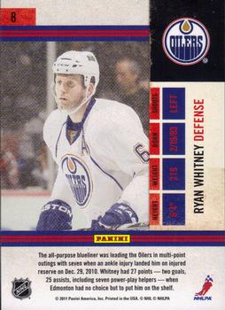 2010-11 Playoff Contenders #8 Ryan Whitney Back