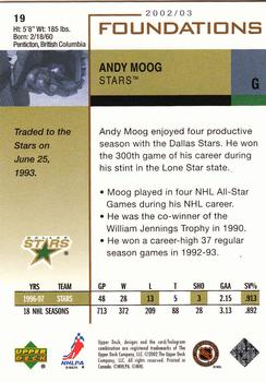 2002-03 Upper Deck Foundations #19 Andy Moog Back
