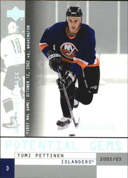 2002-03 Upper Deck Mask Collection #121 Tomi Pettinen Front