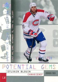 2002-03 Upper Deck Mask Collection #123 Sylvain Blouin Front