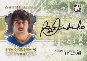 2010-11 In The Game Decades 1980s #A-BF Bernie Federko Front