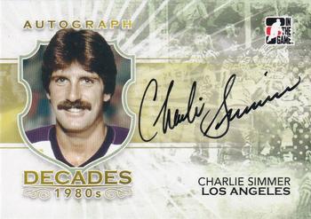 2010-11 In The Game Decades 1980s #A-CS Charlie Simmer Front