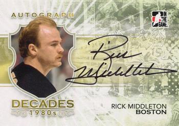 2010-11 In The Game Decades 1980s #A-RMI Rick Middleton Front