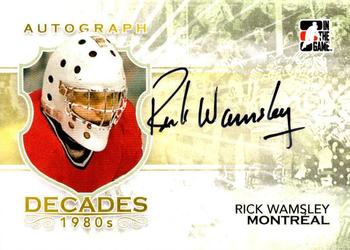 2010-11 In The Game Decades 1980s #A-RW Rick Wamsley Front