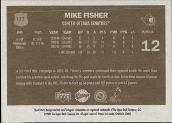2002-03 Upper Deck Vintage #177 Mike Fisher Back
