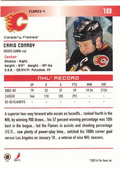 2003-04 In The Game Action #18 Craig Conroy Back