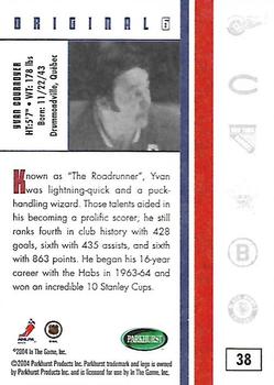 2003-04 Parkhurst Original Six Montreal #38 Yvan Cournoyer Back