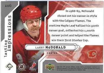 2003-04 SPx #106 Lanny McDonald Back