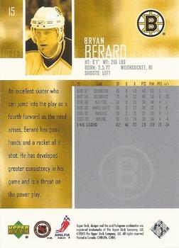 2003-04 Upper Deck #15 Bryan Berard Back