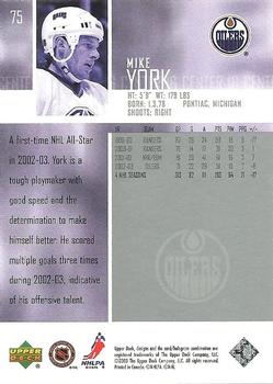 2003-04 Upper Deck #75 Mike York Back