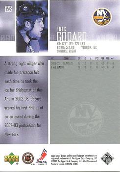 2003-04 Upper Deck #123 Eric Godard Back