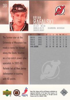 2003-04 Upper Deck #361 Brian Rafalski Back