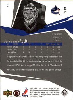 2003-04 Upper Deck Black Diamond #5 Alexander Auld Back