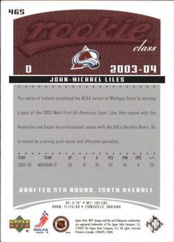 2003-04 Upper Deck MVP #465 John-Michael Liles Back