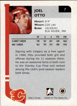 2004-05 In The Game Franchises Canadian #7 Joel Otto Back