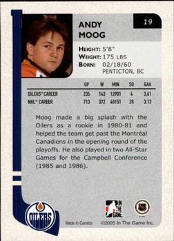 2004-05 In The Game Franchises Canadian #19 Andy Moog Back