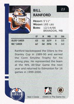 2004-05 In The Game Franchises Canadian #23 Bill Ranford Back