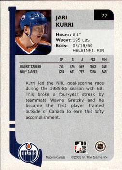 2004-05 In The Game Franchises Canadian #27 Jari Kurri Back
