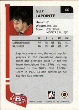 2004-05 In The Game Franchises Canadian #60 Guy Lapointe Back