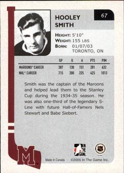 2004-05 In The Game Franchises Canadian #67 Hooley Smith Back