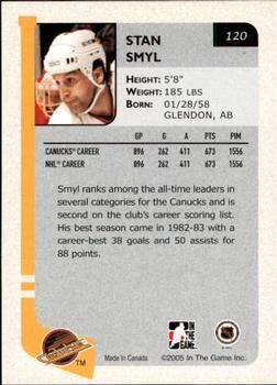 2004-05 In The Game Franchises Canadian #120 Stan Smyl Back