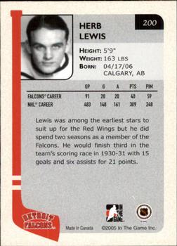 2004-05 In The Game Franchises US West #200 Herb Lewis Back