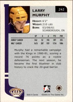 2004-05 In The Game Franchises US West #242 Larry Murphy Back