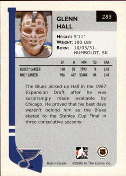 2004-05 In The Game Franchises US West #285 Glenn Hall Back